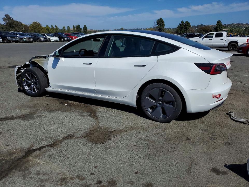 2023 Tesla VIN 5YJ3E1EA3PF513051 COPART salvage auction — FRONT END, Ca - Salvage Certificate, sold $10,500 on 2026-07-17 (photo 2)