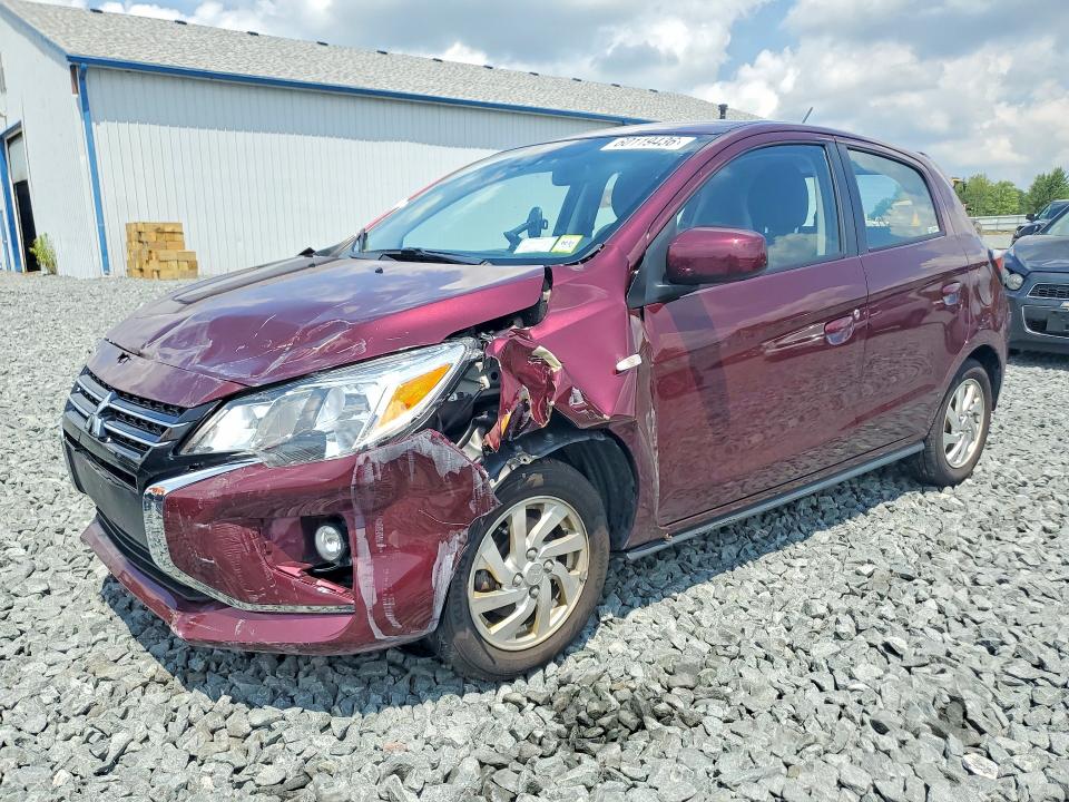 2023 Mitsubishi Mirage VIN ML32AUHJ7PH003972 COPART salvage auction — FRONT END, Oh - Cert Of Title-Salvage, sold $90 on 2026-07-30 (photo 1)