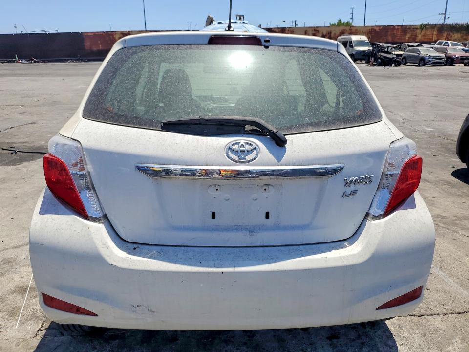 2012 Toyota Yaris VIN JTDJTUD37CD507014 COPART salvage auction — SIDE, CA - DIS/DLR/EXP LIEN PAPERS-SALV, sold $550 on 2026-07-22 (photo 6)