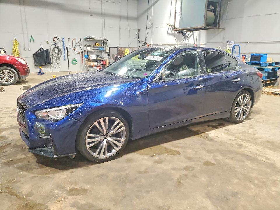 2023 Infiniti Q50 VIN JN1EV7CR9PM542956 COPART salvage auction — FRONT END, NS - CERT OF REGISTRATION, sold $275 on 2026-07-23 (photo 1)