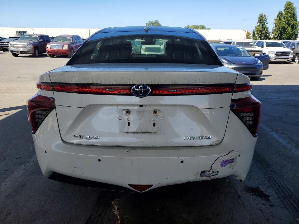 2019 Toyota Mirai VIN JTDBVRBD1KA005624 COPART salvage auction — REAR END, CA - DLR/DIS/EXP ONLY SALVAGE TITLE, sold $525 on 2026-07-30 (photo 6)