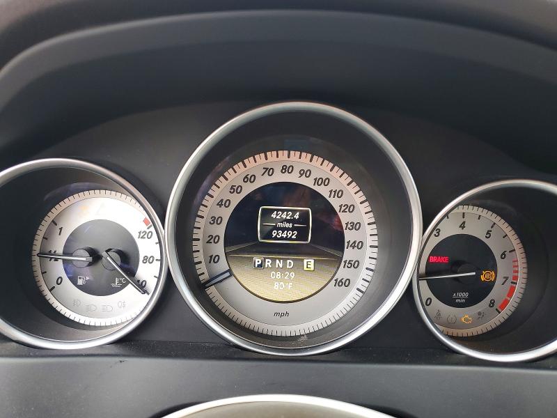 2012 Mercedes-benz C-klasse VIN WDDGF8BB7CR225970 COPART salvage auction — WATER/FLOOD, PA - CERT OF SALVAGE-W=FLOOD VEH, sold $600 on 2026-07-23 (photo 9)