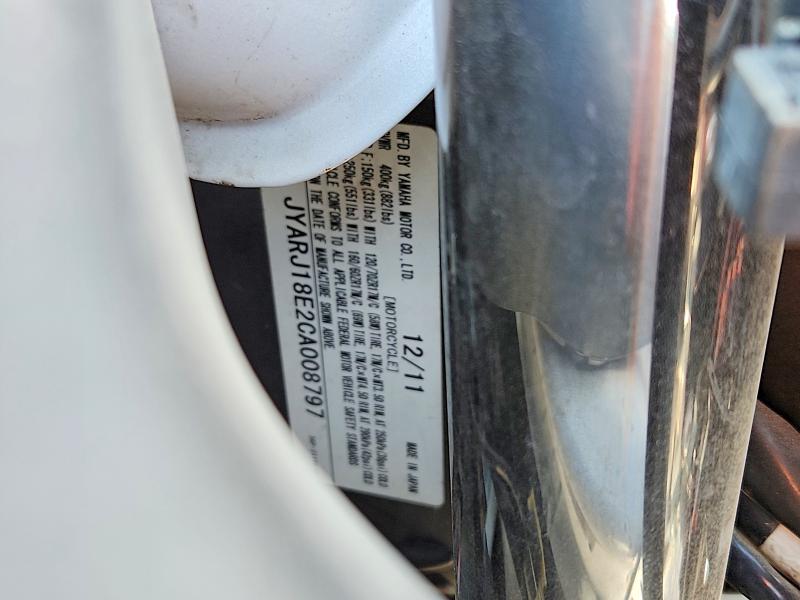 2012 Yamaha Fz6 VIN JYARJ18E2CA008797 COPART salvage auction — ALL OVER, Mi - Certificate Of Title, sold $60 on 2026-07-23 (photo 9)