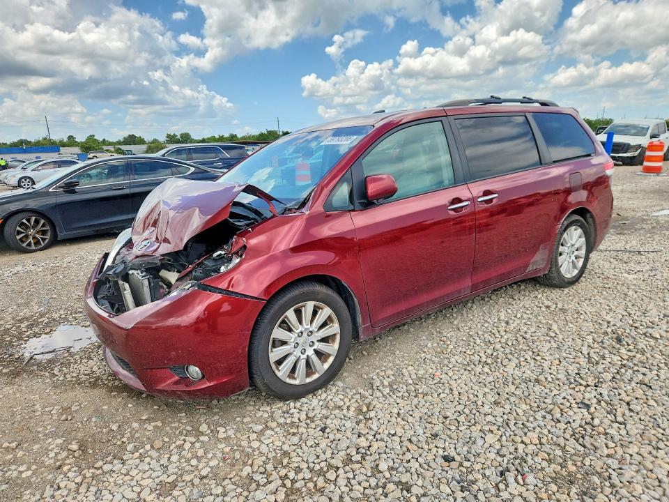 2012 Toyota Sienna VIN 5TDYK3DC0CS207962 COPART salvage auction — FRONT END, Ut - Certificate Of Title, sold $2,300 on 2026-07-16 (photo 1)
