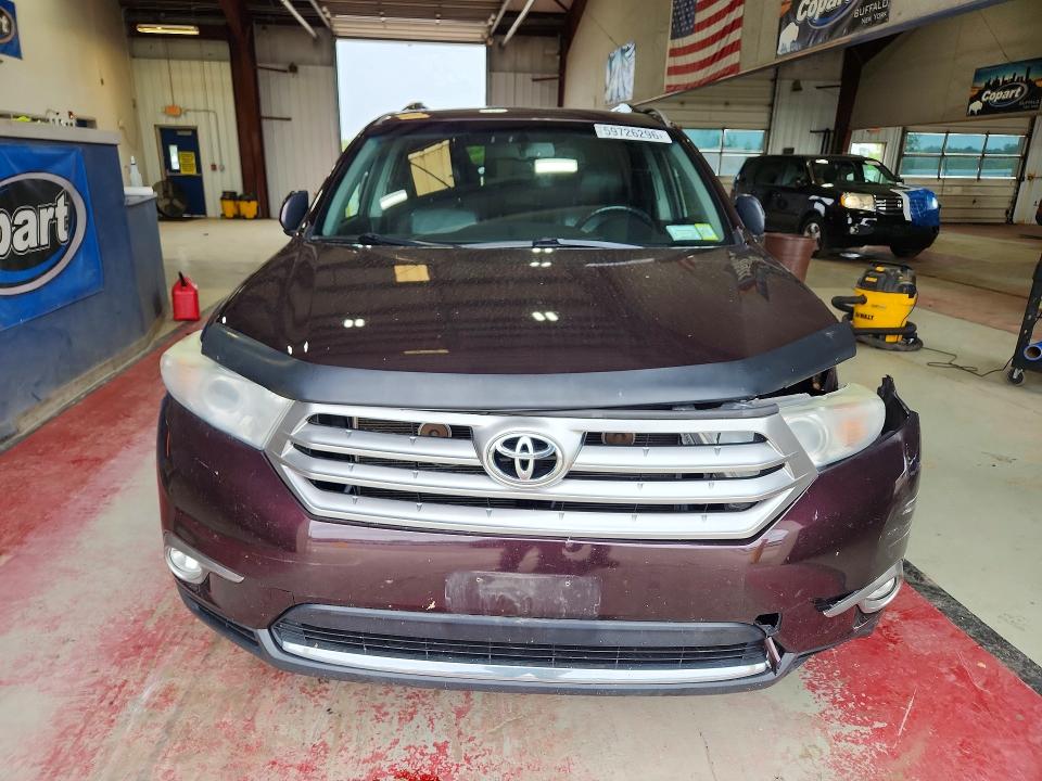 2012 Toyota Highlander VIN 5TDDK3EH2CS158904 COPART salvage auction — FRONT END, Ny - Mv-907A Salvage Certificate, sold $550 on 2026-07-20 (photo 5)