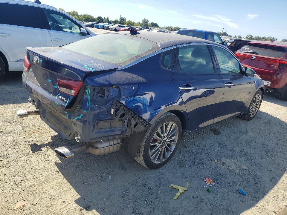 2019 Kia Optima VIN 5XXGV4L27KG292414 COPART salvage auction — REAR END, Ca - Salvage Certificate, sold $3,200 on 2026-07-09 (photo 3)