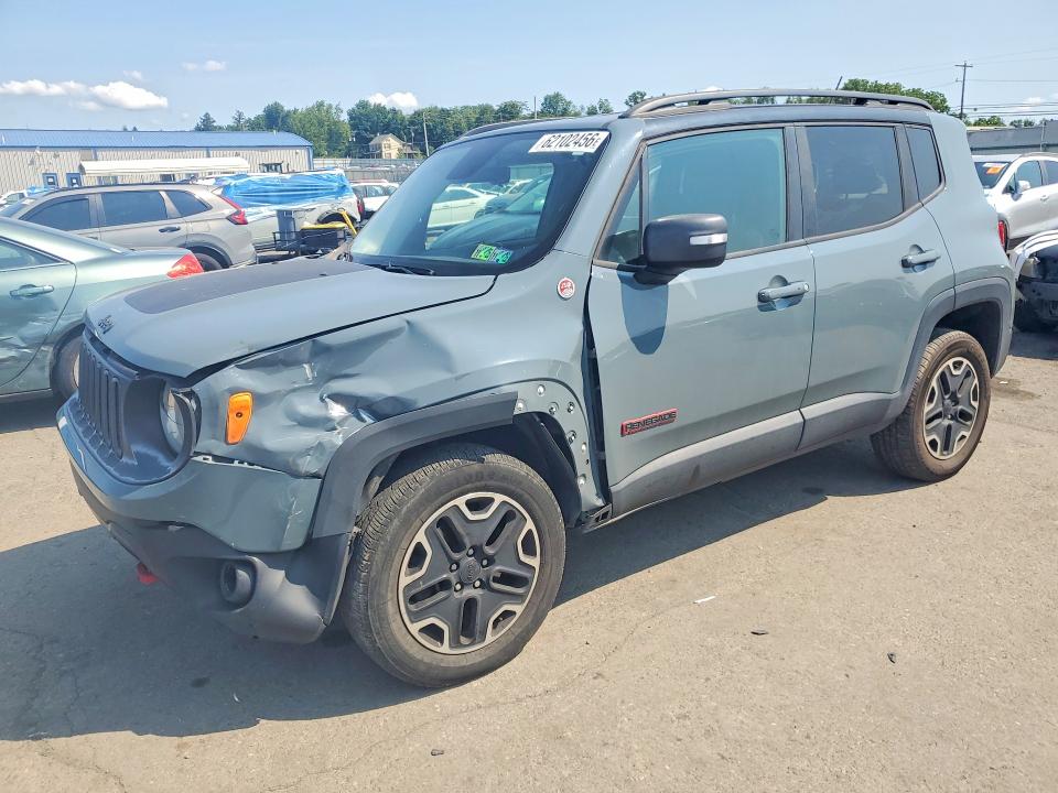 2017 Jeep Renegade VIN ZACCJBCB4HPG37126 COPART salvage auction — FRONT END, Pa - Certificate Of Salvage, sold $750 on 2026-08-14 (photo 1)