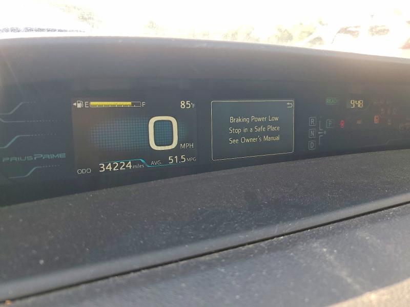 2017 Toyota Prius VIN JTDKARFP6H3045498 COPART salvage auction — SIDE, Md - Cert Of Salvage > 75% Damage, sold $4,400 on 2026-07-16 (photo 9)