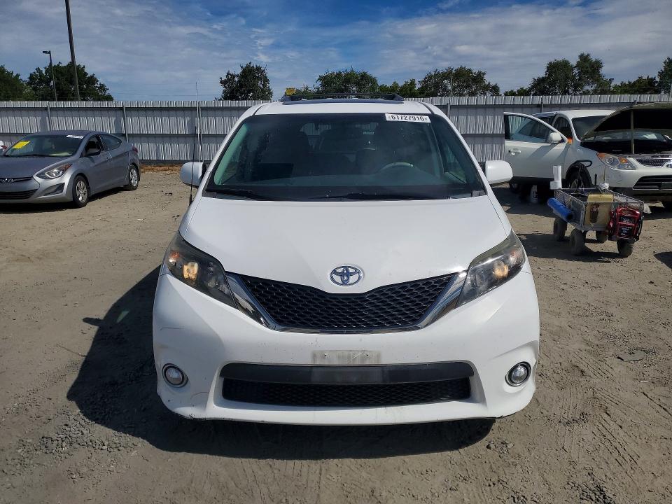 2014 Toyota Sienna VIN 5TDXK3DC9ES500239 COPART salvage auction — REAR END, Ca - Salvage Certificate, sold $25 on 2026-07-28 (photo 5)