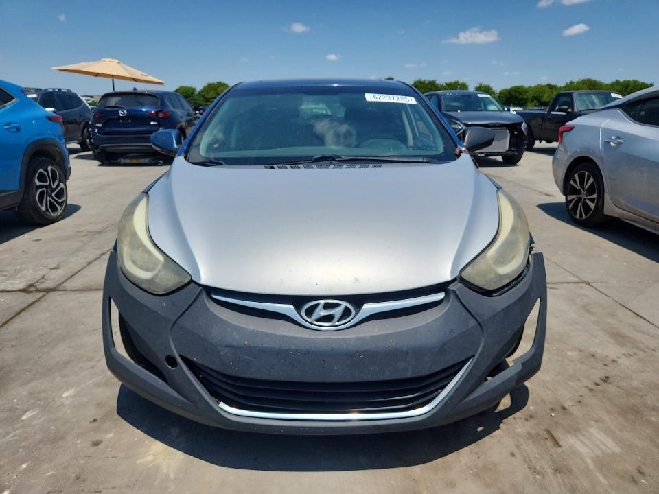 2016 Hyundai Elantra VIN KMHDH4AE0GU568629 COPART salvage auction — FRONT END, TX - CERTIFICATE OF TITLE, sold $1,200 on 2026-08-02 (photo 5)