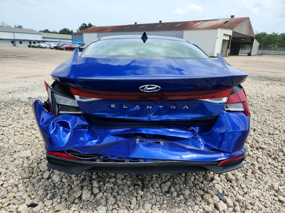 2021 Hyundai Elantra VIN 5NPLL4AGXMH027321 COPART salvage auction — REAR END, La - Cert Of Title-Salvage, sold $100 on 2026-07-28 (photo 6)