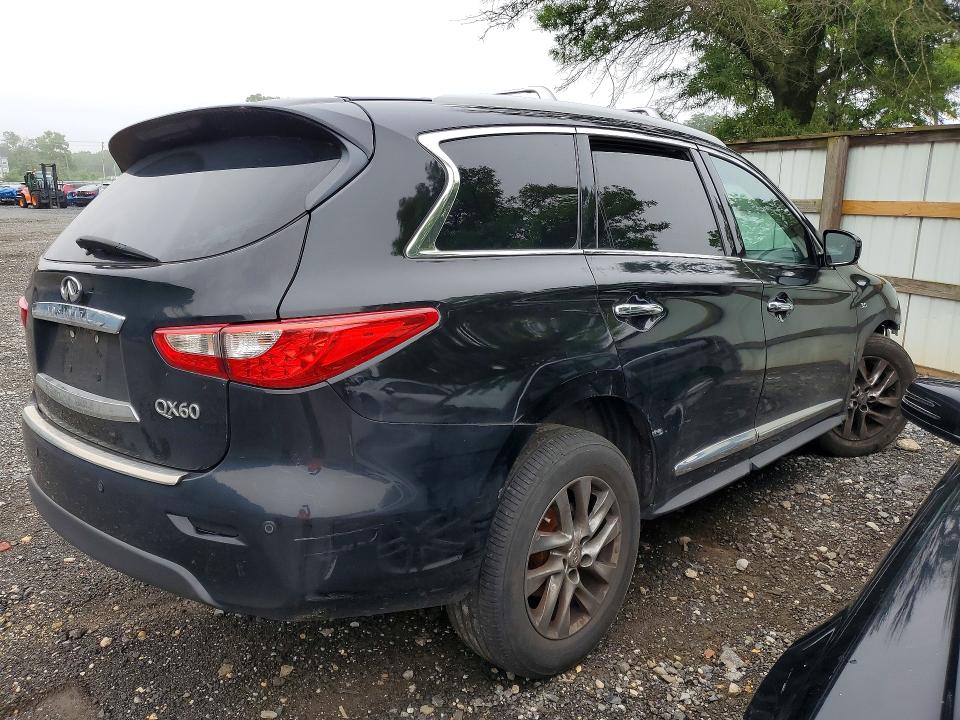 2014 Infiniti Qx60 VIN 5N1AL0MMXEC538148 COPART salvage auction — FRONT END, Md - Certificate Of Title, sold $350 on 2026-07-28 (photo 3)