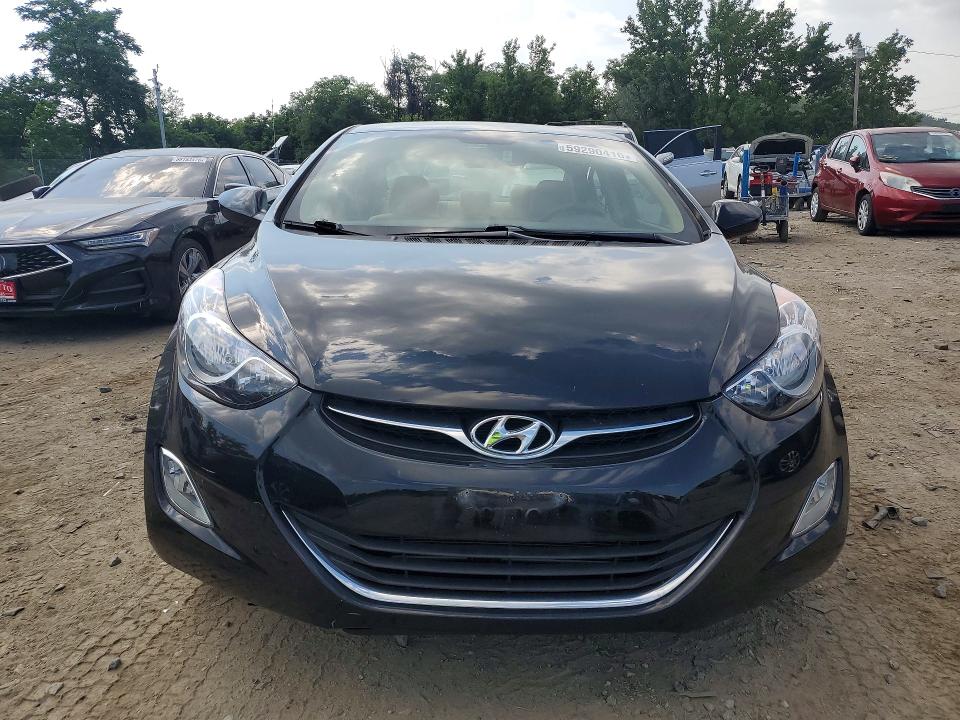 2012 Hyundai Elantra VIN KMHDH4AE8CU336922 COPART salvage auction — UNDERCARRIAGE, Md - Cert Of Salvage > 75% Damage, sold $2,100 on 2026-07-09 (photo 5)