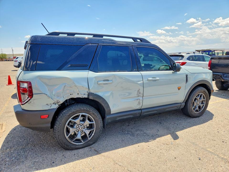 2023 Ford Bronco sport VIN 3FMCR9D92PRD08907 COPART salvage auction — REAR END, Nm - Cert Of Title-Salvage, sold $8,600 on 2026-08-20 (photo 3)