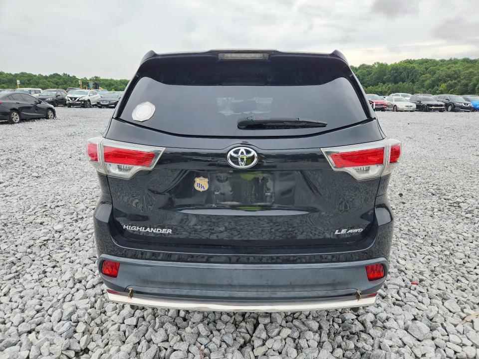 2015 Toyota Highlander VIN 5TDBKRFH5FS173961 COPART salvage auction — MINOR DENT/SCRATCHES, FL - CERT OF TITLE-REBUILT (P), sold $7,300 on 2026-07-23 (photo 6)