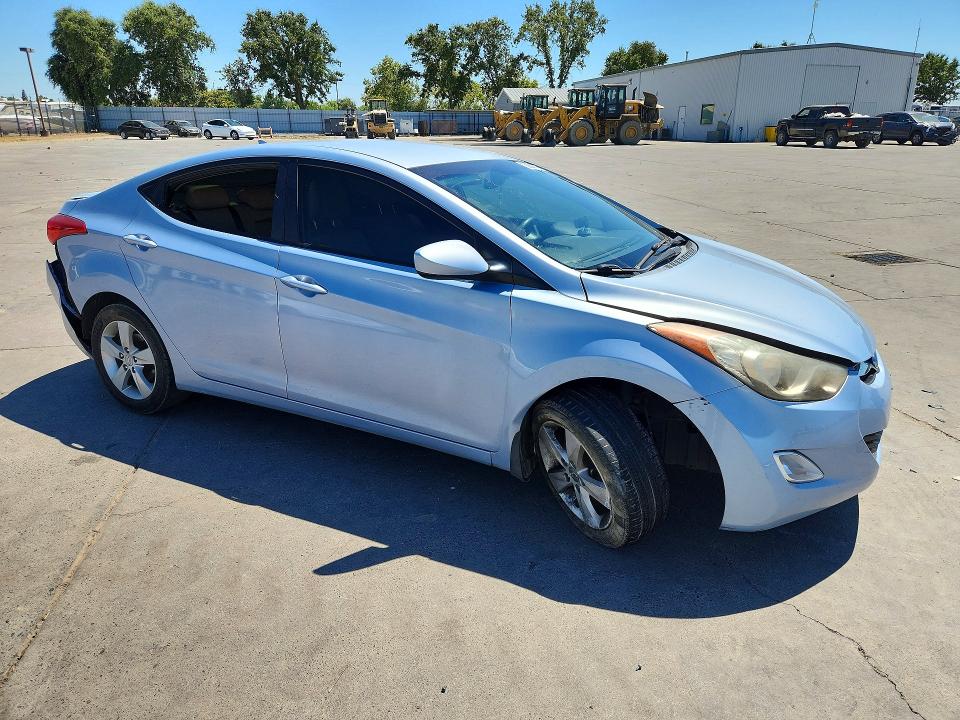 2013 Hyundai Elantra VIN KMHDH4AEXDU486774 COPART salvage auction — VANDALISM, Ca - Salvage Certificate, sold $275 on 2026-07-20 (photo 4)