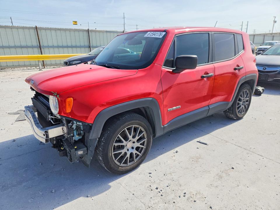 2017 Jeep Renegade VIN ZACCJAAB5HPF31233 COPART salvage auction — FRONT END, TX - SALVAGE VEHICLE TITLE (P), sold $2,000 on 2026-07-24 (photo 1)