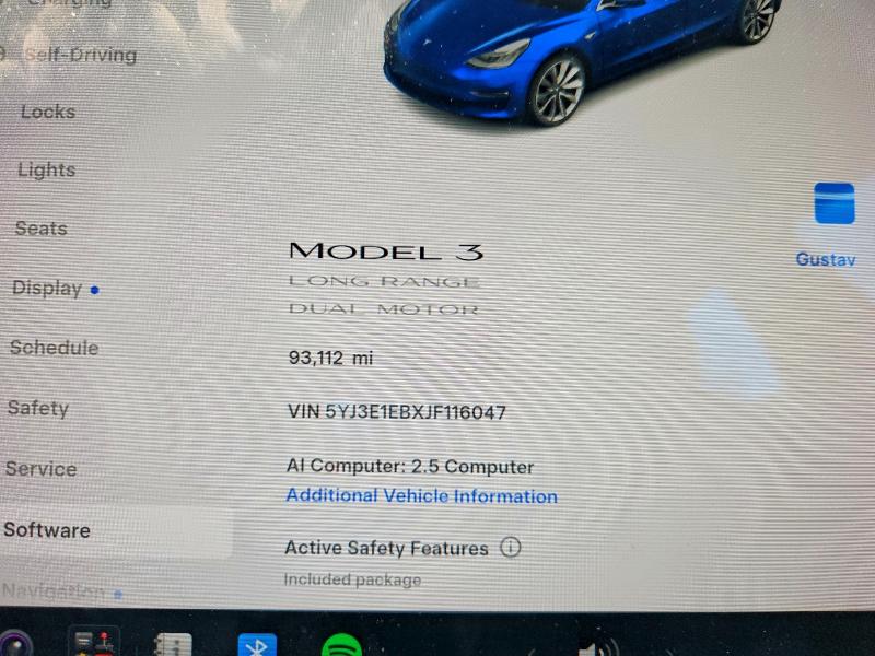 2018 Tesla Model 3 VIN 5YJ3E1EBXJF116047 COPART salvage auction — REAR END, Ny - Mv-907A Salvage Certificate, sold $1,700 on 2026-07-20 (photo 9)