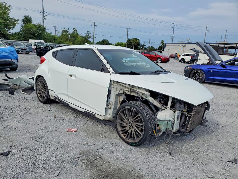 2013 Hyundai Veloster VIN KMHTC6AD4DU160966 COPART salvage auction — FRONT END, Fl - Cert Of Title Slvg Rebuildable, sold $1,150 on 2026-07-31 (photo 4)
