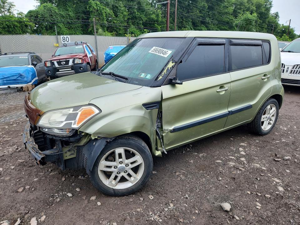 2011 Kia Soul VIN KNDJT2A28B7288710 COPART salvage auction — FRONT END, Pa - Certificate Of Salvage, sold $750 on 2026-07-13 (photo 1)