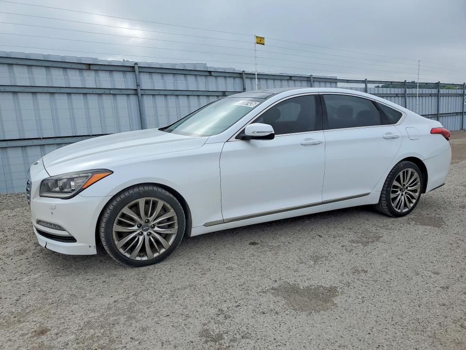 2015 Hyundai Genesis VIN KMHGN4JF2FU017535 COPART salvage auction — UNDERCARRIAGE, On - Permit No Brand - Unfit (P), sold $2,850 on 2026-07-29 (photo 1)