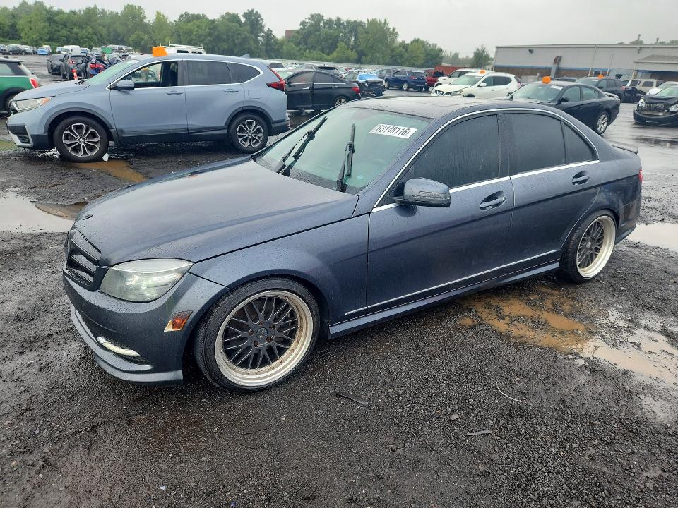 2011 Mercedes-benz C class VIN WDDGF8BB5BR186780 COPART salvage auction — WATER/FLOOD, CT - CERT OF TITLE-FLOOD SALVAGE, sold $525 on 2026-08-14 (photo 1)