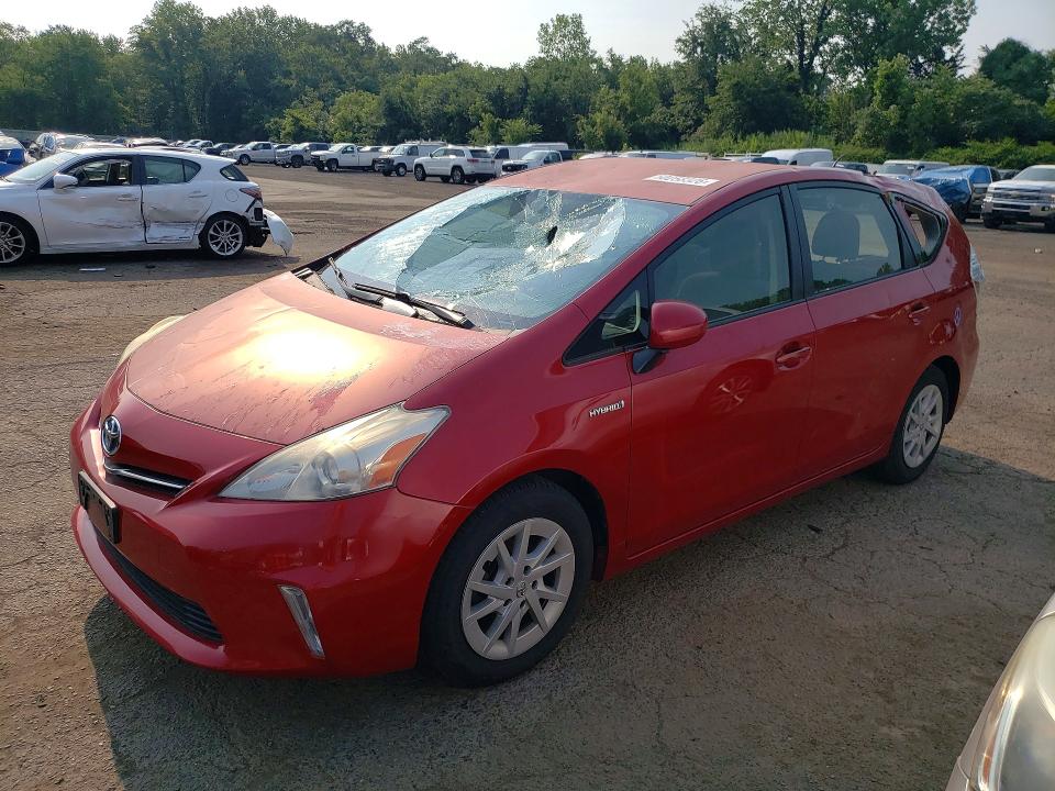 2012 Toyota Prius v VIN JTDZN3EU1C3075766 COPART salvage auction — ROLLOVER, Ct - Cert Of Title-Salvage, sold $1,300 on 2026-07-17 (photo 1)