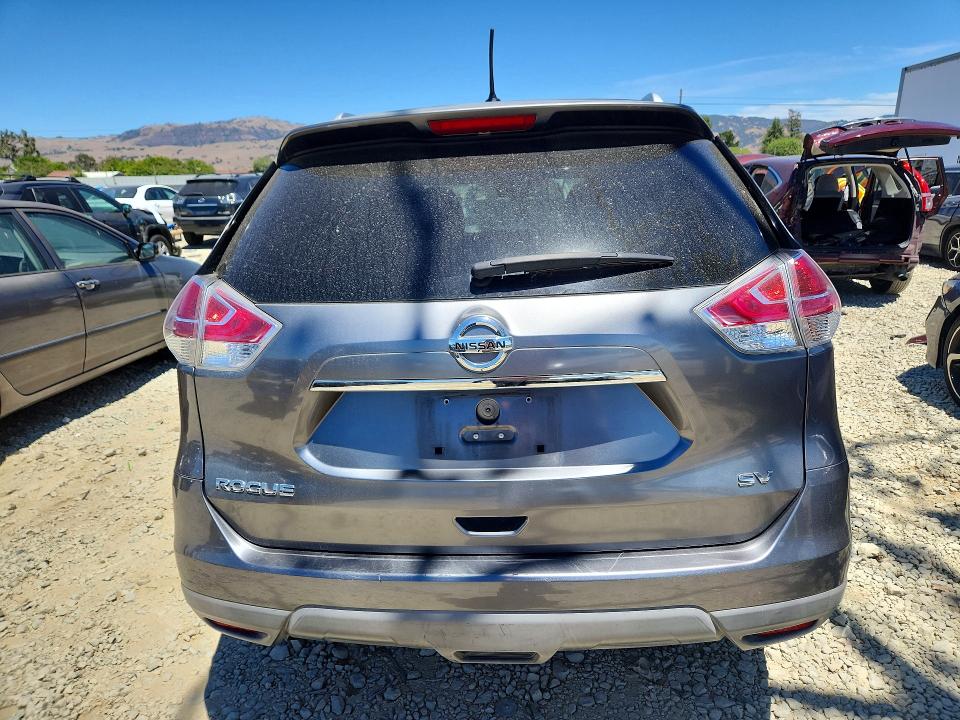 2016 Nissan Rogue VIN KNMAT2MT3GP707753 COPART salvage auction — FRONT END, Ca - Salvage Certificate, sold $1,250 on 2026-07-14 (photo 6)