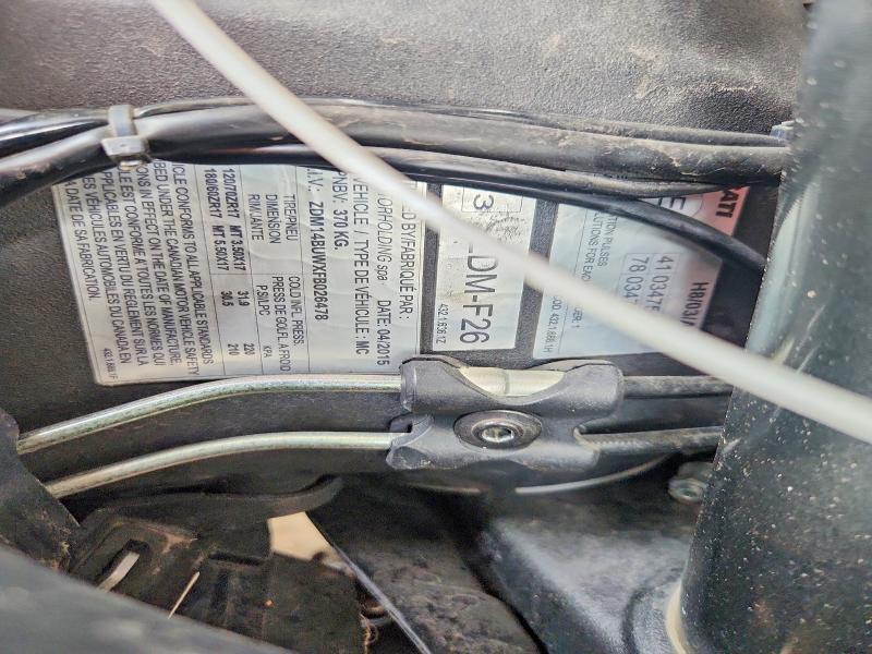 2015 Ducati Superbike VIN ZDM14BUWXFB026478 COPART salvage auction — MINOR DENT/SCRATCHES, ON - PERMIT NO BRAND - UNFIT (P), sold $2,100 on 2026-08-11 (photo 9)