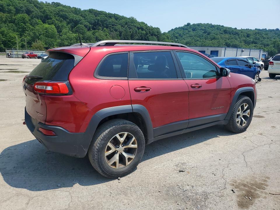 2016 Jeep Cherokee VIN 1C4PJMBS8GW285295 COPART salvage auction — REAR END, Salvage Title, sold $175 on 2026-07-23 (photo 3)
