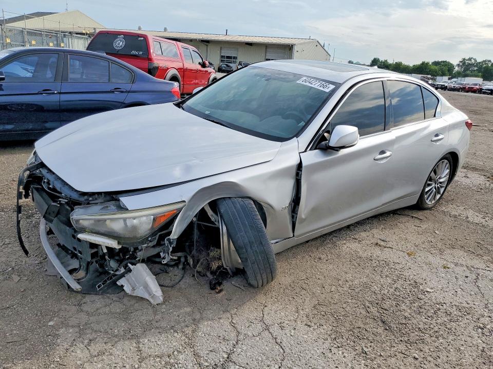 2018 Infiniti Q50 VIN JN1EV7AR2JM440473 COPART salvage auction — FRONT END, In - Certificate Of Title, sold $400 on 2026-07-20 (photo 1)