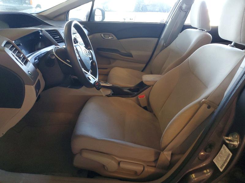 2012 Honda Civic VIN 2HGFB2F56CH594694 COPART salvage auction — REAR END, Ca - Salvage Certificate, sold $1,400 on 2026-07-23 (photo 7)