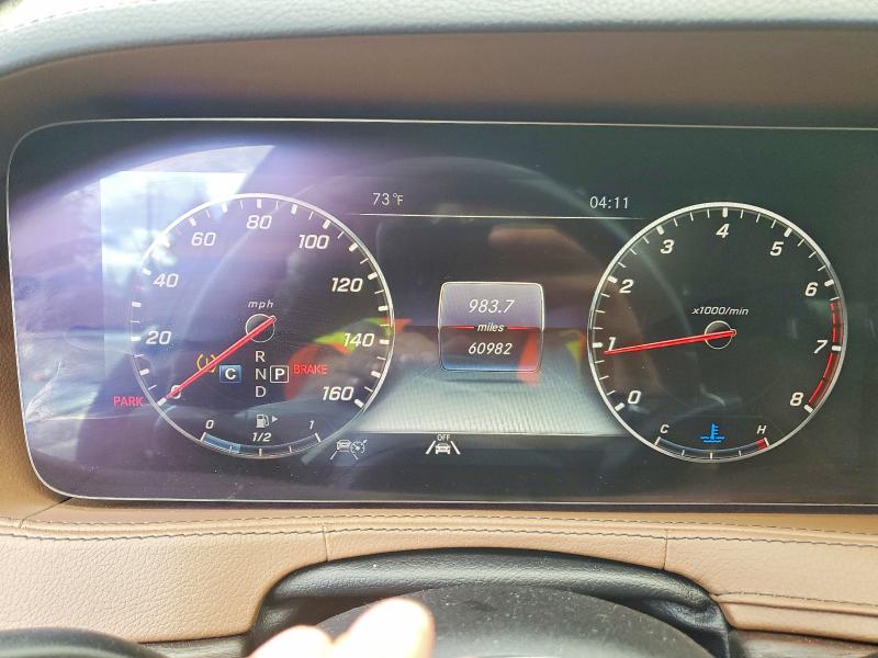 2020 Mercedes-benz S-klasse VIN WDDUG6EB9LA511284 COPART salvage auction — FRONT END, WA - VEHICLE CERT OF OWNERSHIP-TITL, sold $15,800 on 2026-07-31 (photo 9)