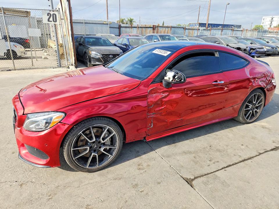 2018 Mercedes-benz C class VIN WDDWJ6EB8JF671327 COPART salvage auction — SIDE, CA - SALVAGE CERTIFICATE (P), sold $10,900 on 2026-07-29 (photo 1)