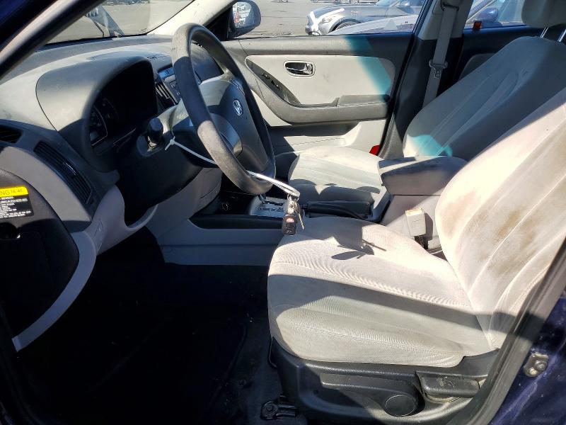 2010 Hyundai Elantra VIN KMHDU4AD2AU157985 COPART salvage auction — SIDE, CA - SALVAGE CERTIFICATE, sold $725 on 2026-07-29 (photo 7)
