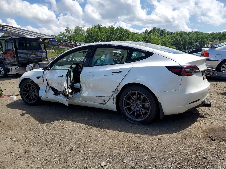 2021 Tesla Model 3 VIN 5YJ3E1EB1MF925215 COPART salvage auction — SIDE, Ny - Mv-907A Salvage Certificate, sold $1,050 on 2026-07-28 (photo 2)