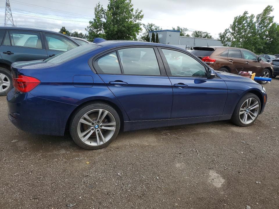 2018 BMW 3 series VIN WBA8D9C51JEM31399 COPART salvage auction — WATER/FLOOD, ON - PERMIT NO BRAND - UNFIT, sold $3,600 on 2026-08-04 (photo 3)