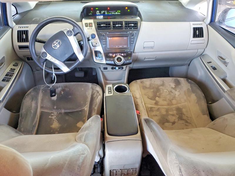 2012 Toyota Prius v VIN JTDZN3EUXC3133180 COPART salvage auction — FRONT END, CA - SALVAGE CERTIFICATE, sold $1,000 on 2026-07-28 (photo 8)