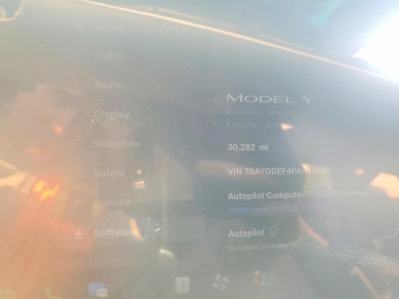 2023 Tesla Model y VIN 7SAYGDEF4PA049300 COPART salvage auction — ALL OVER, TX - DIS/DLR/EXP ONLY CLEAN TITLE (P), sold $7,700 on 2026-07-30 (photo 9)