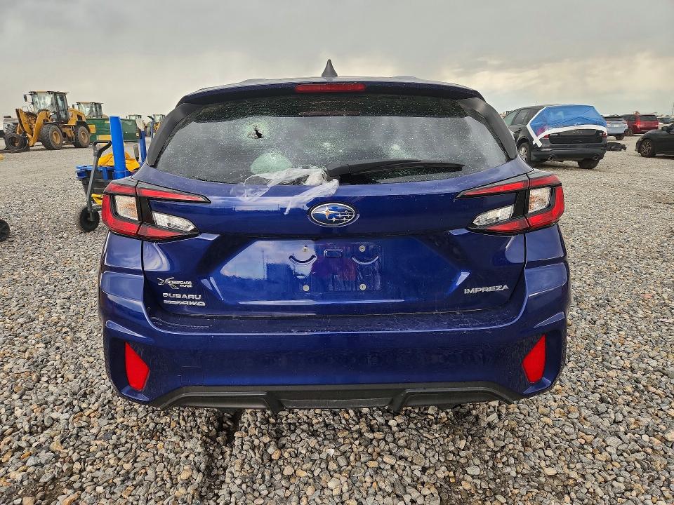 2025 Subaru Impreza VIN JF1GUAFCXS8230682 COPART salvage auction — HAIL, Co - Public - Salvage Title, sold $275 on 2026-07-30 (photo 6)