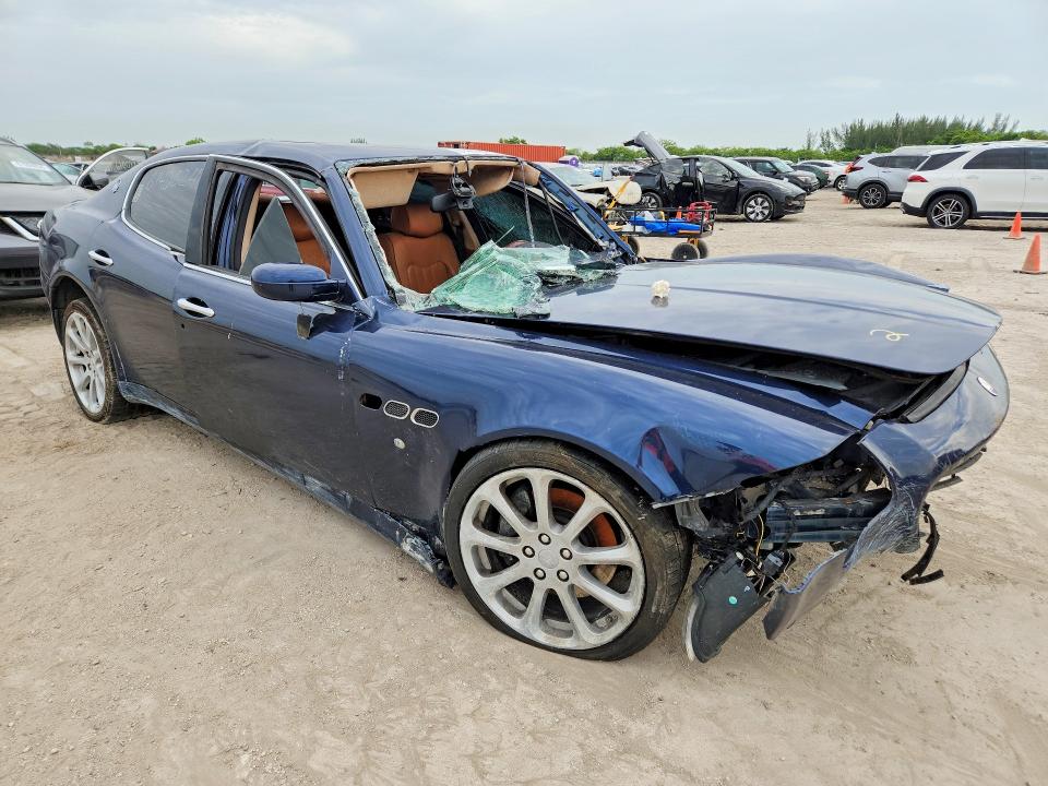 2008 Maserati Quattroporte VIN ZAMFE39A980033515 COPART salvage auction — FRONT END, FL - CERT OF TITLE-REBUILT, sold $275 on 2026-07-29 (photo 4)