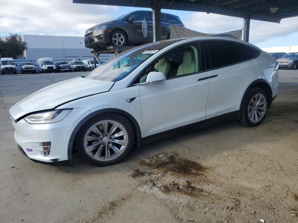 2018 Tesla Model x VIN 5YJXCBE28JF141476 COPART salvage auction — FRONT END, CA - SALVAGE CERTIFICATE, sold $4,600 on 2026-07-21 (photo 1)