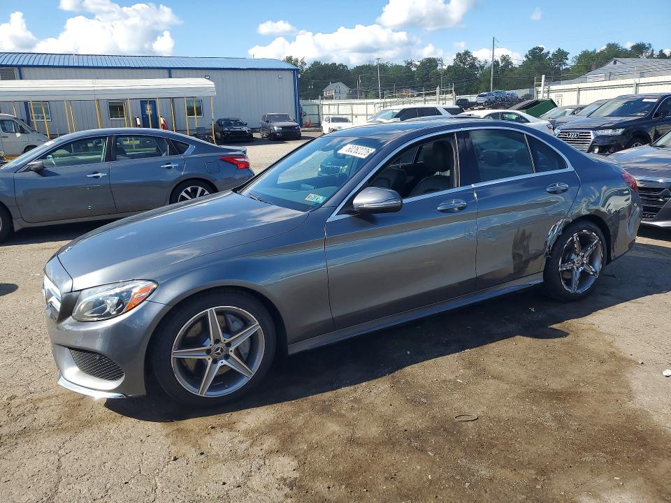 2018 Mercedes-benz C class VIN 55SWF4KB5JU244923 COPART salvage auction — SIDE, PA - CERTIFICATE OF SALVAGE, sold $9,700 on 2026-08-21 (photo 1)