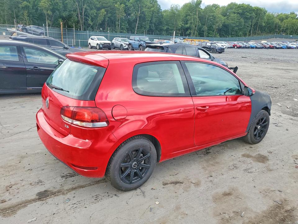2010 Volkswagen Golf VIN WVWAB7AJ3AW121876 COPART salvage auction — FRONT END, PA - CERTIFICATE OF SALVAGE, sold $400 on 2026-08-12 (photo 3)