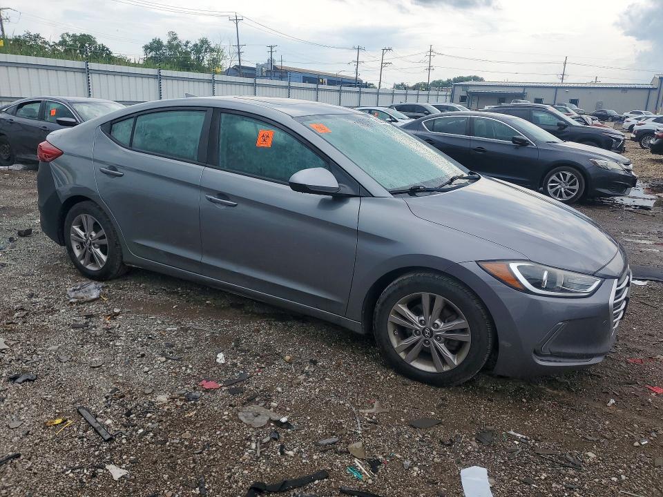 2017 Hyundai Elantra VIN KMHD84LF2HU386017 COPART salvage auction — WATER/FLOOD, Il - Salvage Cert-Flood, sold $850 on 2026-07-31 (photo 4)