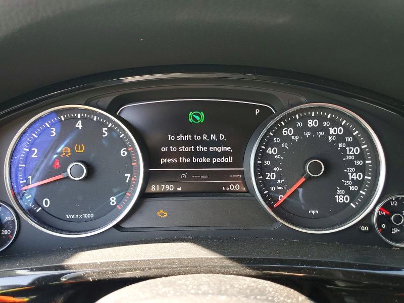 2012 Volkswagen Touareg VIN WVGFF9BP5CD001919 COPART salvage auction — FRONT END, Ca - Salvage Certificate, sold $950 on 2026-07-22 (photo 9)