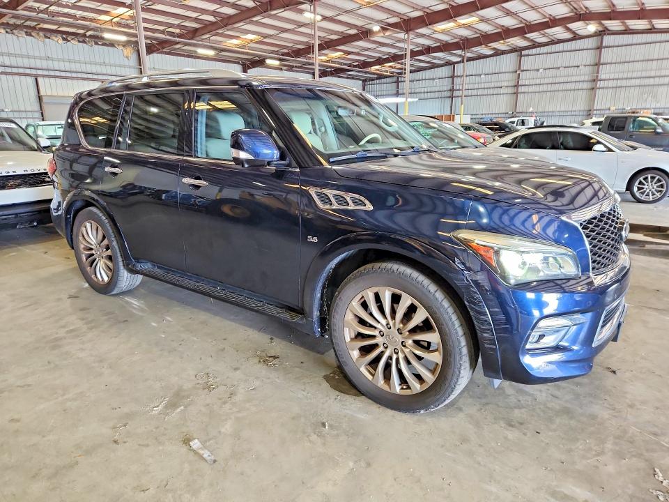 2015 Infiniti Qx80 VIN JN8AZ2NFXF9574150 COPART salvage auction — FRONT END, Fl - Cert Of Title Slvg Rebuildable, sold $6,500 on 2026-07-27 (photo 4)