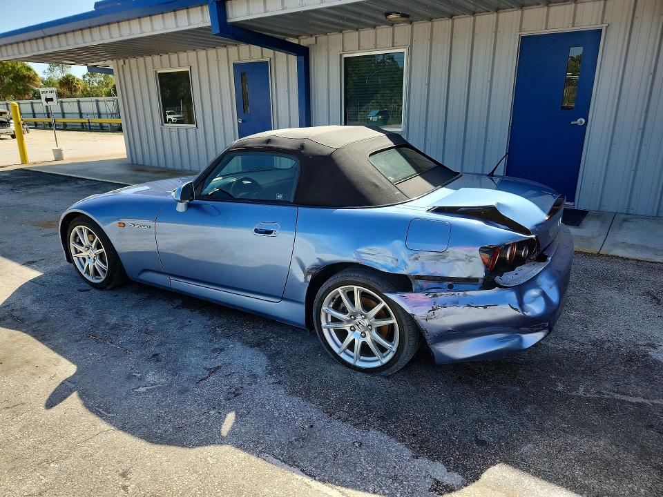 2004 Honda S2000 VIN JHMAP21404T002234 COPART salvage auction — REAR END, FL - CERT OF TITLE SLVG REBUILDABLE, sold $12,000 on 2026-07-29 (photo 2)