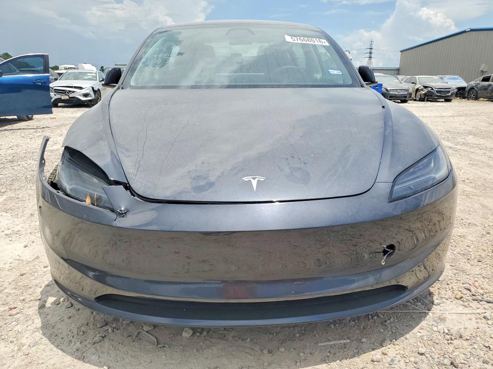 2025 Tesla Model 3 VIN 5YJ3E1EA7SF953332 COPART salvage auction — FRONT END, Tx - Salvage Vehicle Title, sold $7,900 on 2026-07-28 (photo 5)
