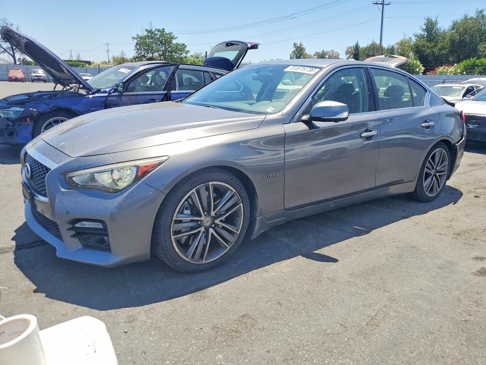 2014 Infiniti Q50 VIN JN1AV7AP4EM691305 COPART salvage auction — REAR END, CA - SALVAGE CERTIFICATE, sold $2,100 on 2026-07-28 (photo 1)